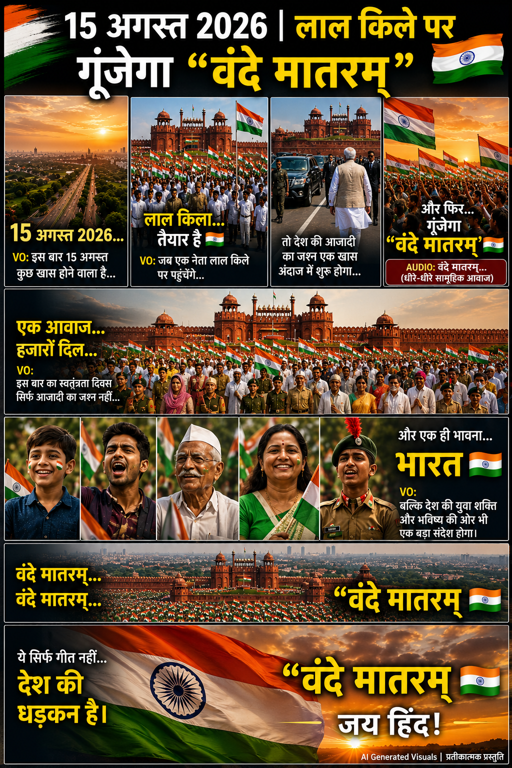 15 अगस्त 2026: लाल किले पर दिखेगा देशभक्ति का रंग, गूंजेगा ‘वंदे मातरम्’