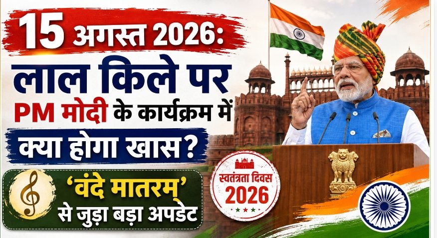 15 अगस्त 2026 को लाल किले पर स्वतंत्रता दिवस समारोह